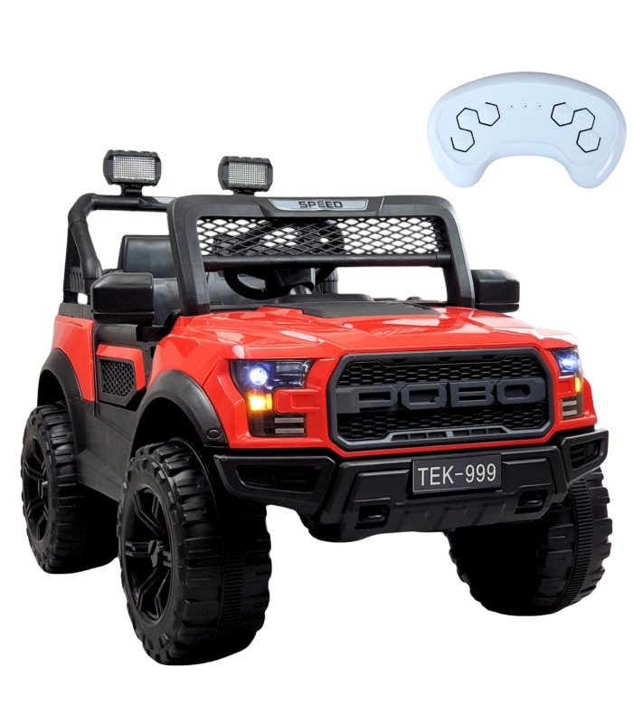 Montable Eléctrico para Niños Control Remoto Luz Led Raptor 12v $4,899