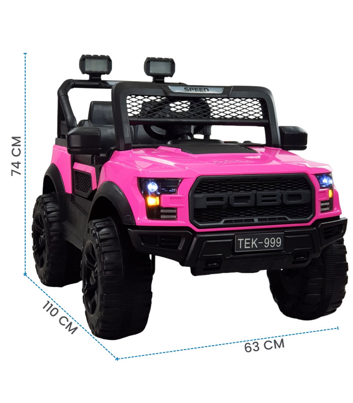 Foto 4 | Montable Eléctrico Rosa Control Remoto Luz Led Raptor 12v para Niños