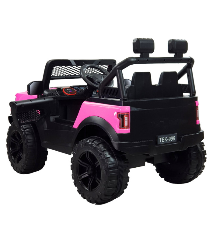 Foto 7 pulgar | Montable Eléctrico Rosa Control Remoto Luz Led Raptor 12v para Niños