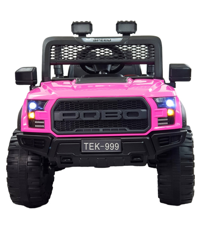 Foto 9 pulgar | Montable Eléctrico Rosa Control Remoto Luz Led Raptor 12v para Niños