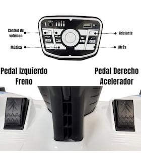 Foto 3 | Go Kart Montable Electrico Control Remoto Luz Y Sonido 12v - Blanco