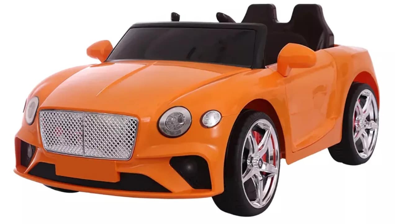 Carro Eléctrico Infantil Aeiou Bentley Con Control 12vv Naranja $4,999