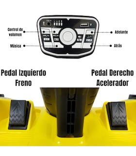Foto 3 | Go Kart Montable Electrico Control Remoto Luz Y Sonido 12v - Amarillo