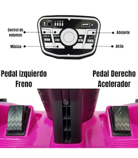 Foto 3 | Go Kart Montable Electrico Control Remoto Luz Y Sonido 12v - Rosa