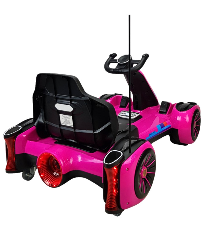 Foto 8 pulgar | Go Kart Montable Electrico Control Remoto Luz Y Sonido 12v - Rosa