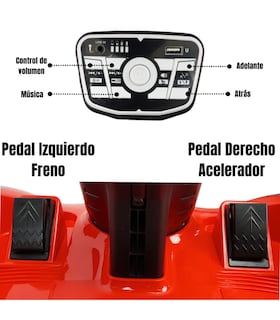 Foto 3 | Go Kart Montable Electrico Control Remoto Luz Y Sonido 12v - Rojo