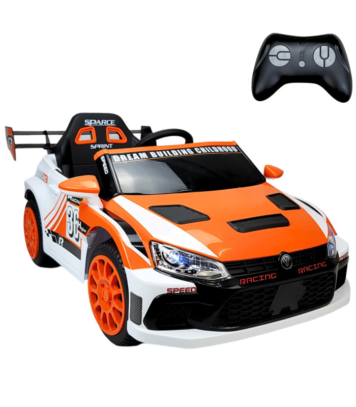 Montable Electrico Para Niños Recargable, Control Remoto Racing 6v Naranja