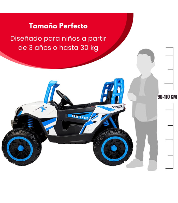 Foto 3 pulgar | Montable Eléctrico con Control Remoto Luz Led 12v Azul para Niños