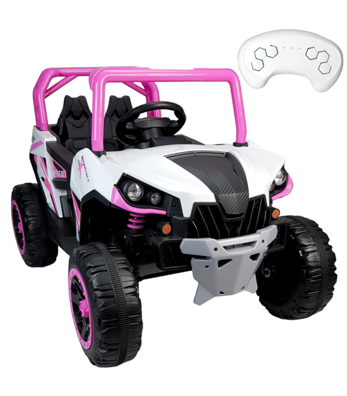 Montable Eléctrico con Control Remoto Luz Led 12v Rosa para Niños