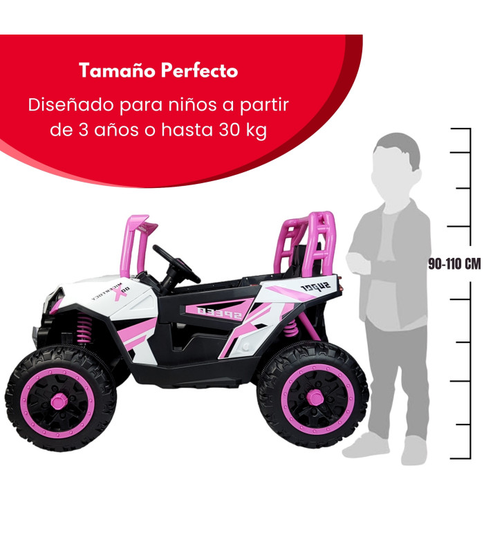 Foto 2 | Montable Eléctrico con Control Remoto Luz Led 12v Rosa para Niños