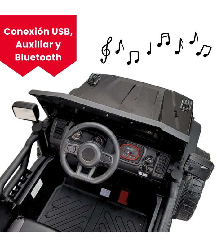Foto 5 pulgar | Montable Eléctrico Camioneta 4x4 con Control Remoto 12v Negro para Niños