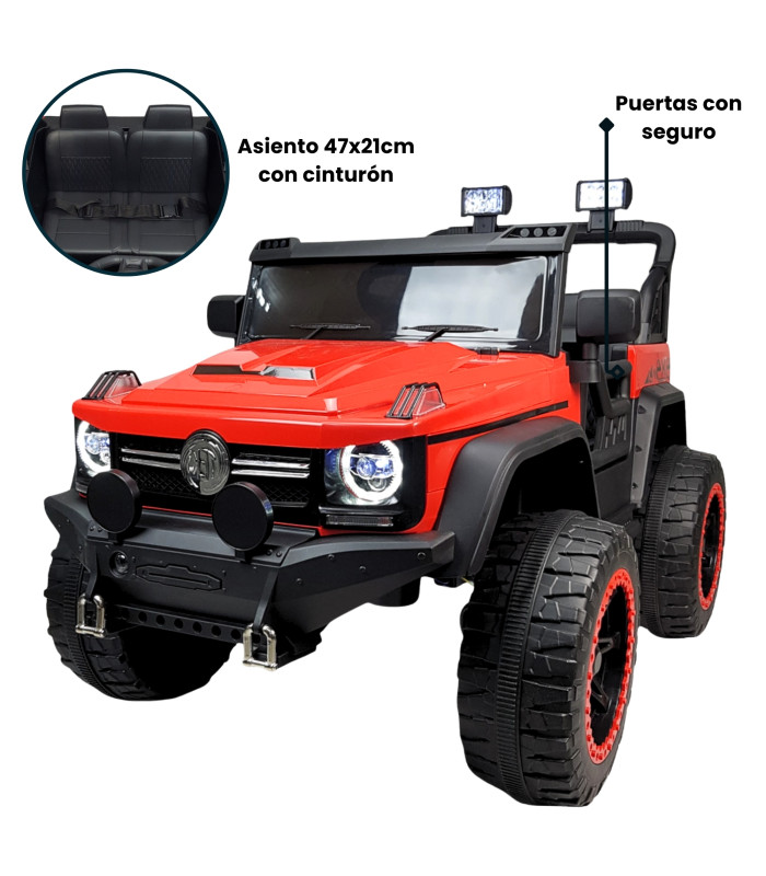 Foto 4 pulgar | Montable Eléctrico Camioneta 4x4 con Control Remoto 12v Rojo para Niños