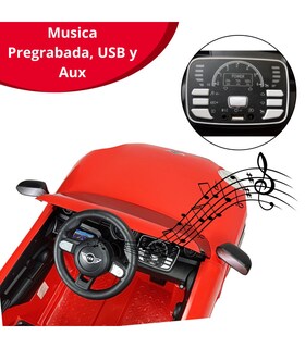 Foto 3 | Montable Electrico Para Niños Cooper Con Control Remoto Luz Led 12v - Rojo