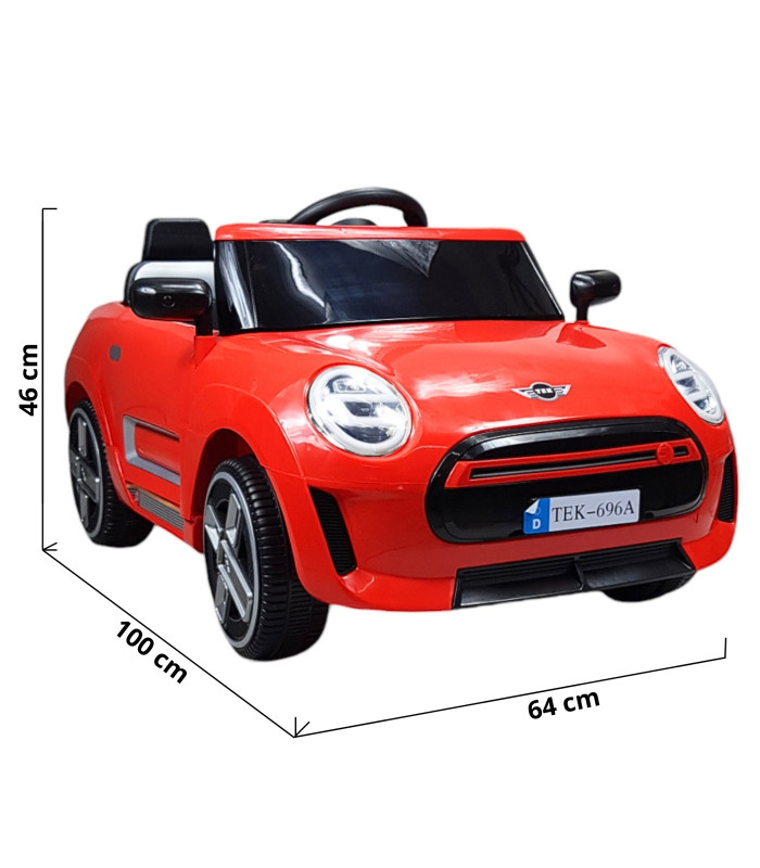 Foto 4 | Montable Electrico Para Niños Cooper Con Control Remoto Luz Led 12v - Rojo