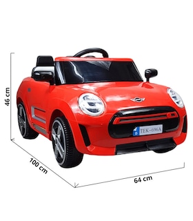 Foto 4 | Montable Electrico Para Niños Cooper Con Control Remoto Luz Led 12v - Rojo