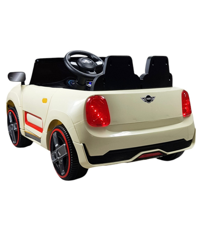 Foto 6 | Montable Electrico Para Niños Cooper Con Control Remoto Luz Led 12v - Beige