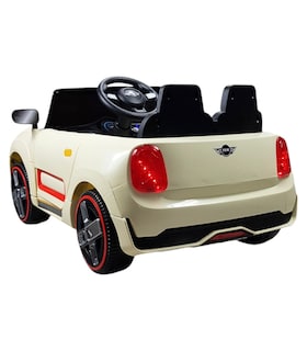 Foto 6 | Montable Electrico Para Niños Cooper Con Control Remoto Luz Led 12v - Beige