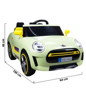 Foto 4 | Montable Electrico Para Niños Cooper Con Control Remoto Luz Led 12v - Verde