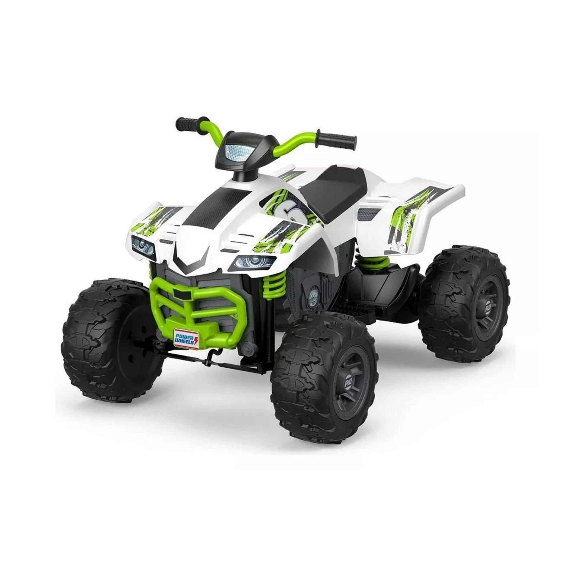 Foto 2 pulgar | Cuatrimoto Eléctrica Power Wheels Racing Atv Color Blanca/verde