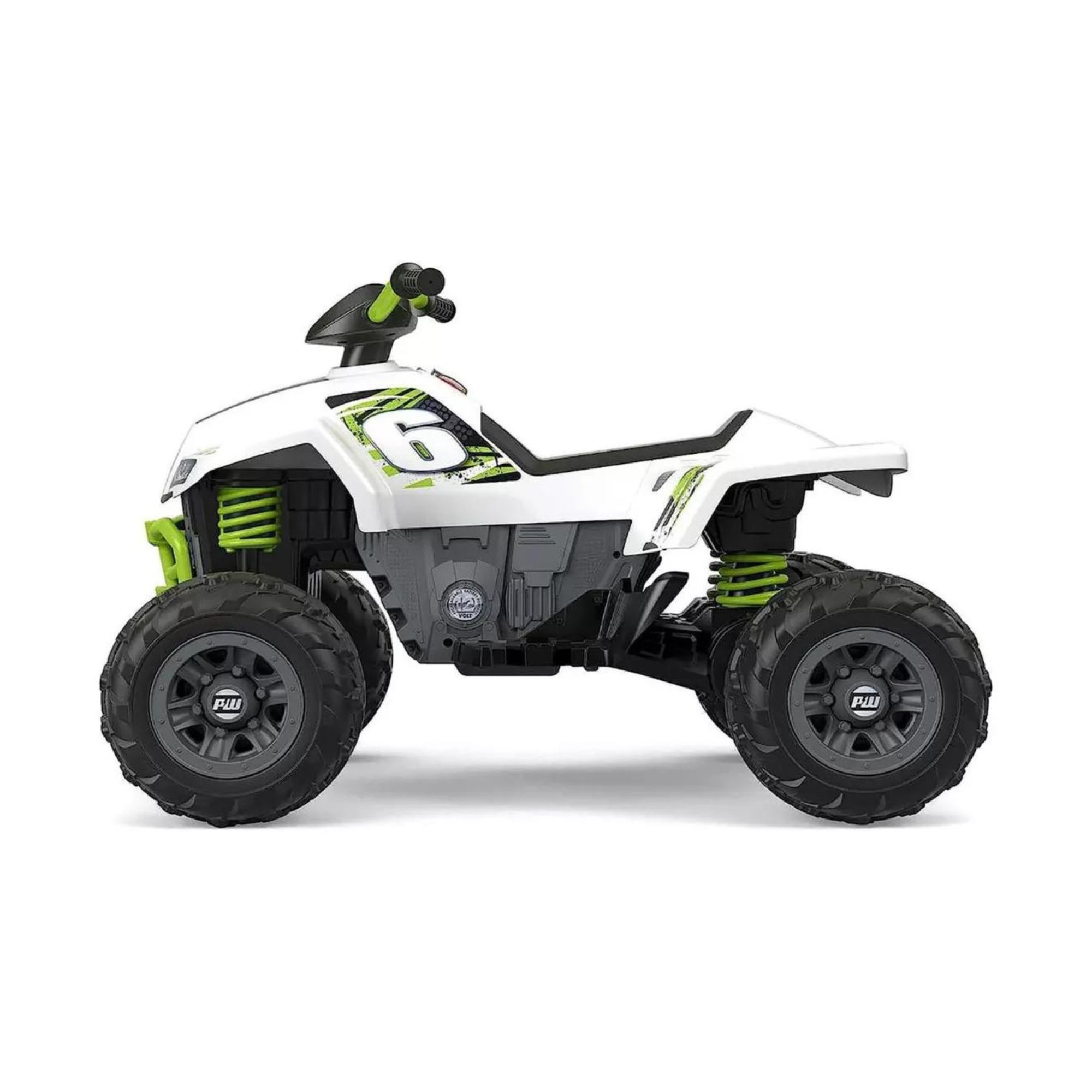 Foto 2 | Cuatrimoto Eléctrica Power Wheels Racing Atv Color Blanca/verde