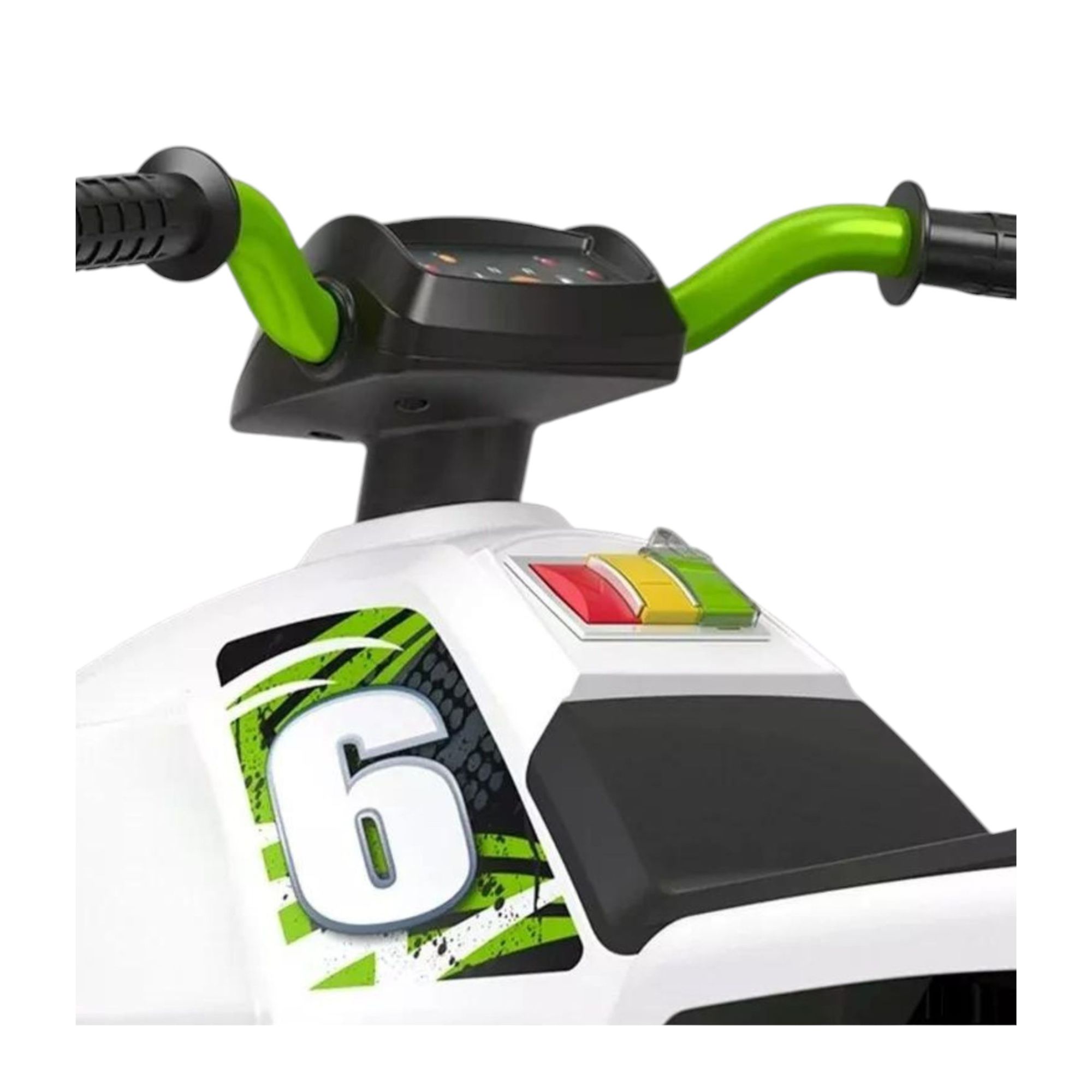 Foto 4 | Cuatrimoto Eléctrica Power Wheels Racing Atv Color Blanca/verde