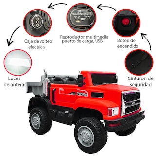 Foto 5 | Montable Electrico Lee Monde Truck Rojo 12v