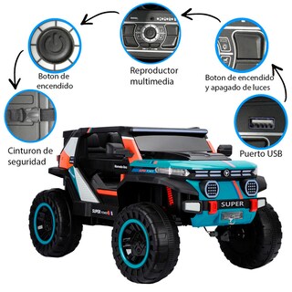 Foto 6 | Montable Electrico tipo Land Rover Generico color Azul