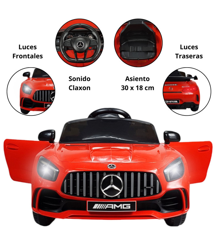 Foto 2 | Montable Eléctrico para Niños Carro AMG con Control Remoto y Luz Led 12v - Rojo