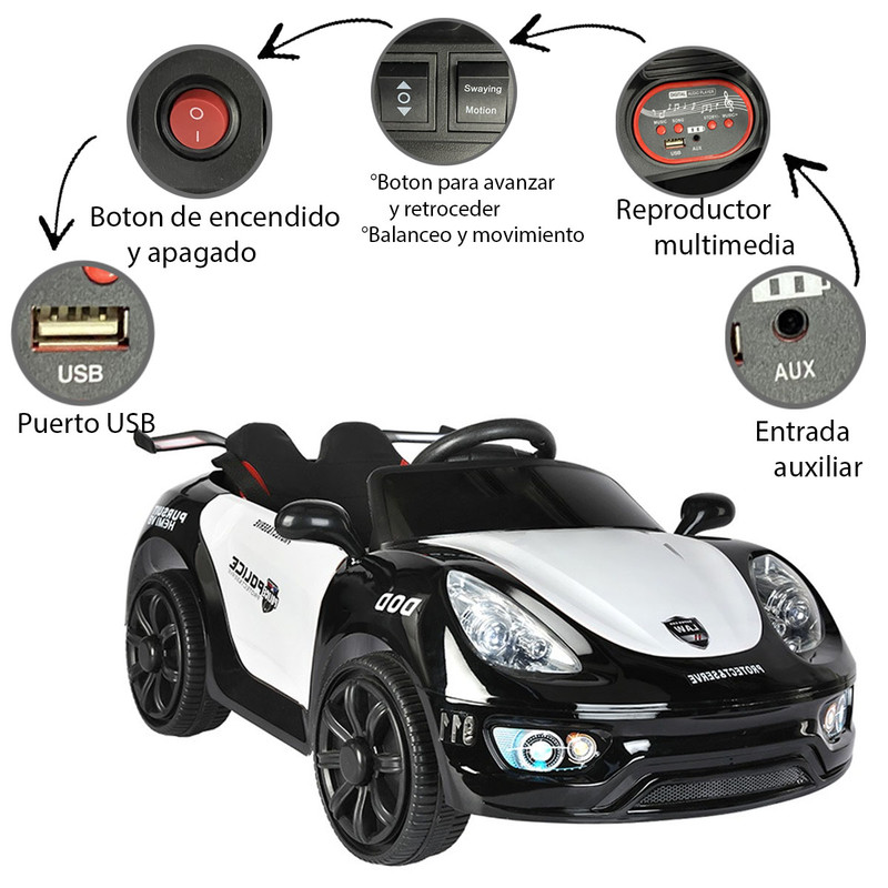 Foto 5 | Montable Eléctrico tipo Patrulla Negra