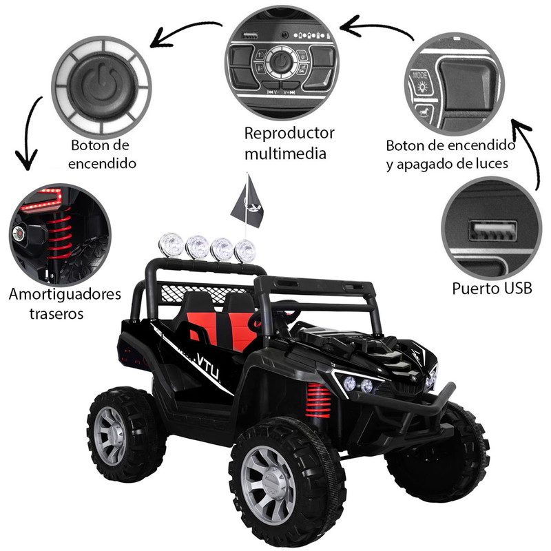 Foto 7 pulgar | Montable Eléctrico RZR Negro