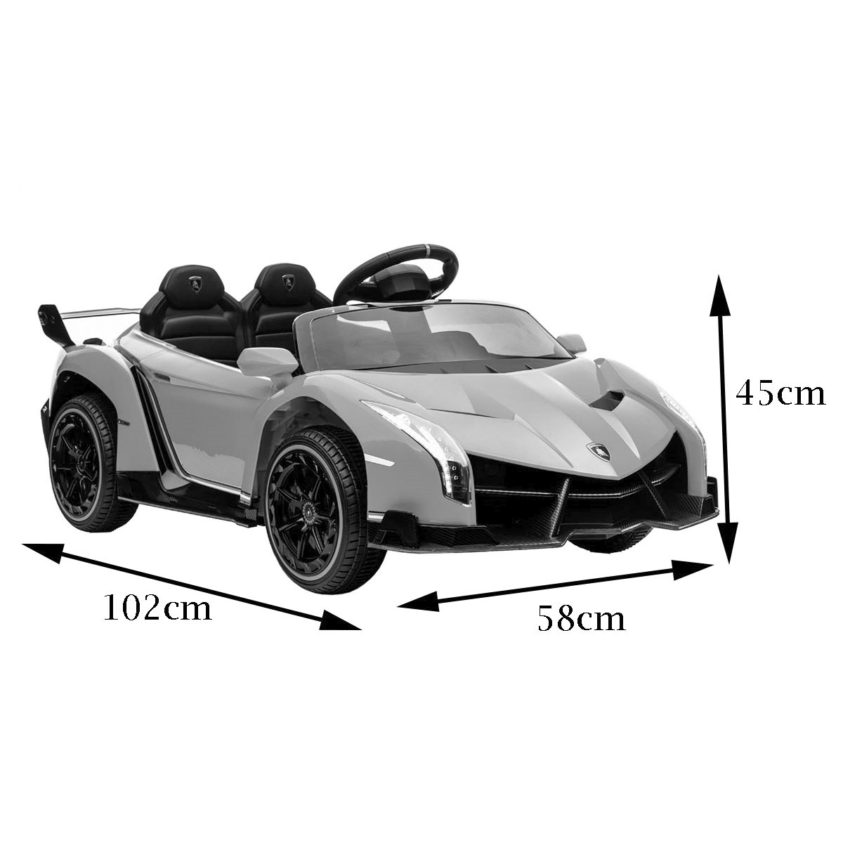 Foto 8 pulgar | Montable Eléctrico Tipo Lamborghini Negro