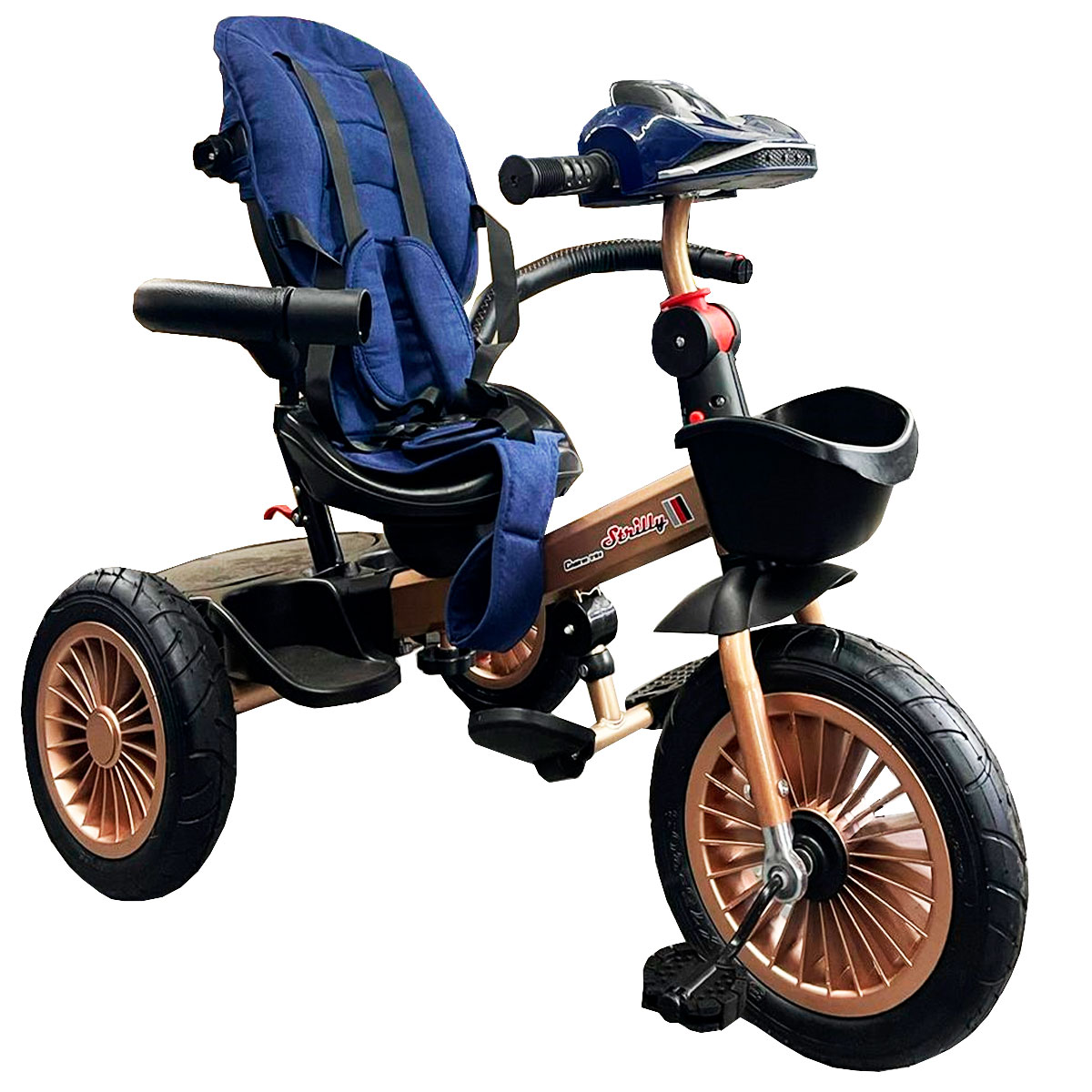 Foto 4 pulgar | Triciclo Infantil con Asiento Reclinable Azul