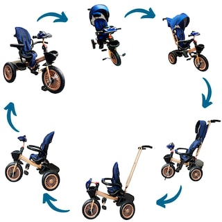 Foto 4 | Triciclo Infantil con Asiento Reclinable Azul