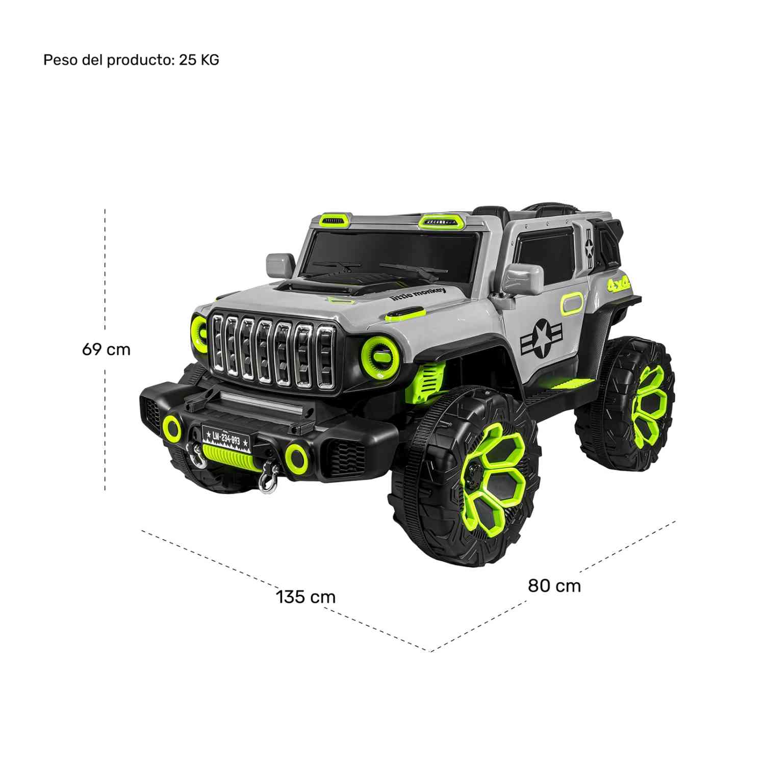 Foto 6 | Carro Montable Electrico Control Remoto 4x4 Musica Bluetooth