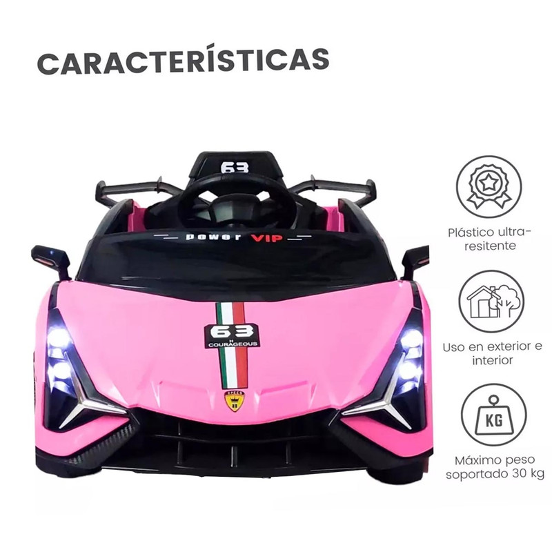 Foto 5 | Montable Electrico Lamborghini Para Niña Color Rosa