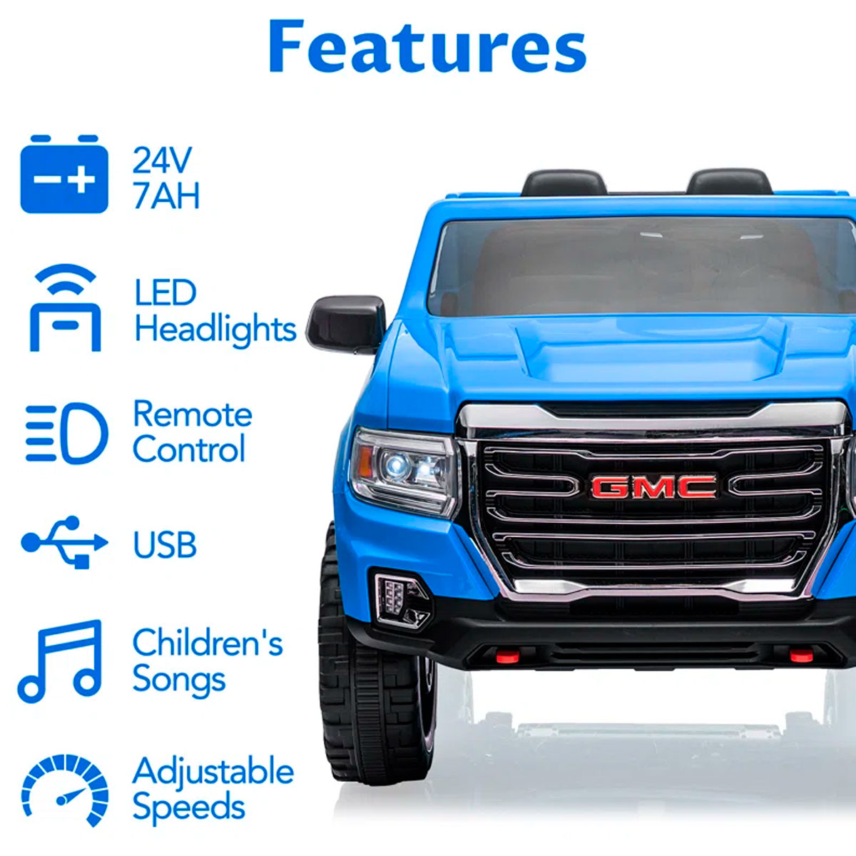 Foto 8 pulgar | Montable Eléctrico GMC Canyon Azul