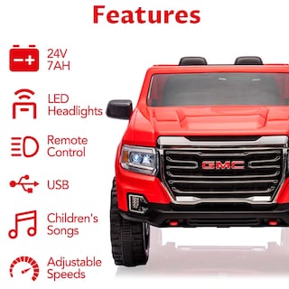 Foto 7 | Montable Eléctrico GMC Canyon Rojo