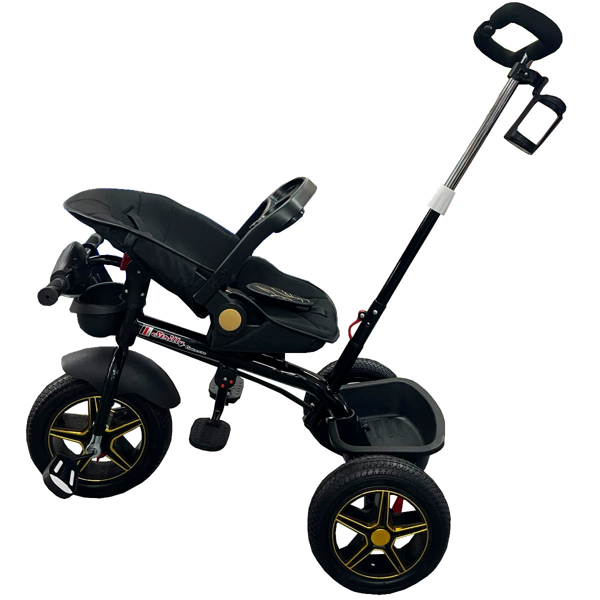 Foto 6 pulgar | Triciclo con Asiento Reclinable Negro