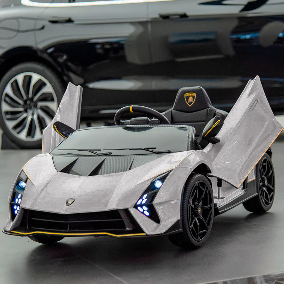 Foto 5 pulgar | Montable Eléctrico Lamborghini Veneno Gris