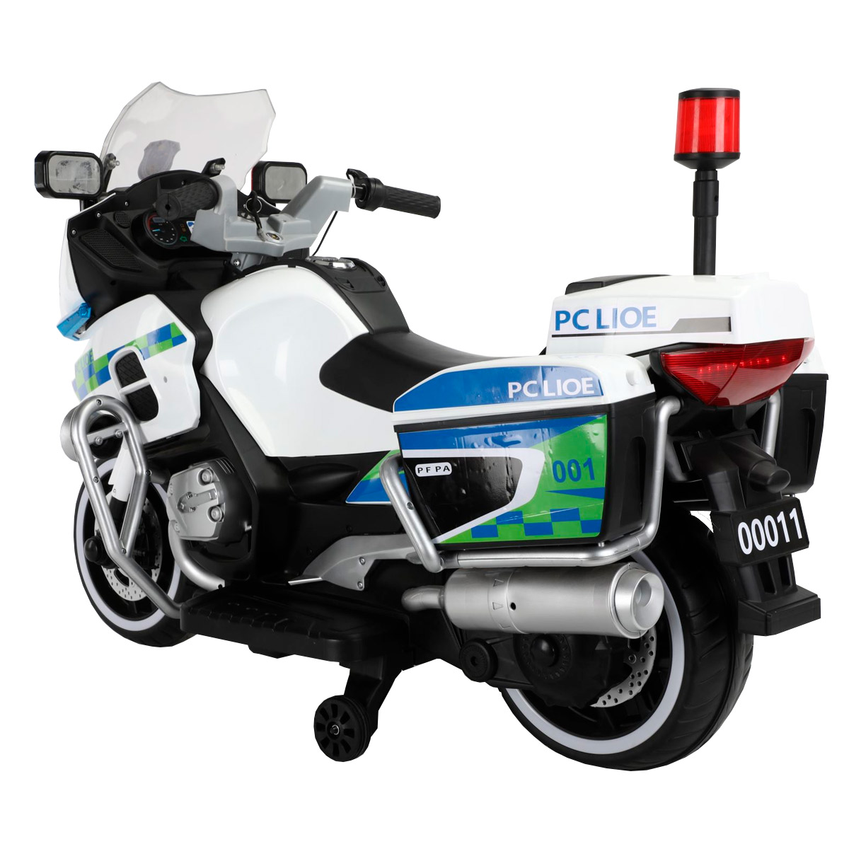 Foto 5 pulgar | Montable Eléctrico Moto Patrulla Blanco