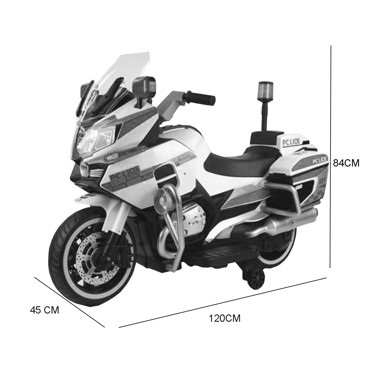 Foto 6 | Montable Eléctrico Moto Patrulla Blanco
