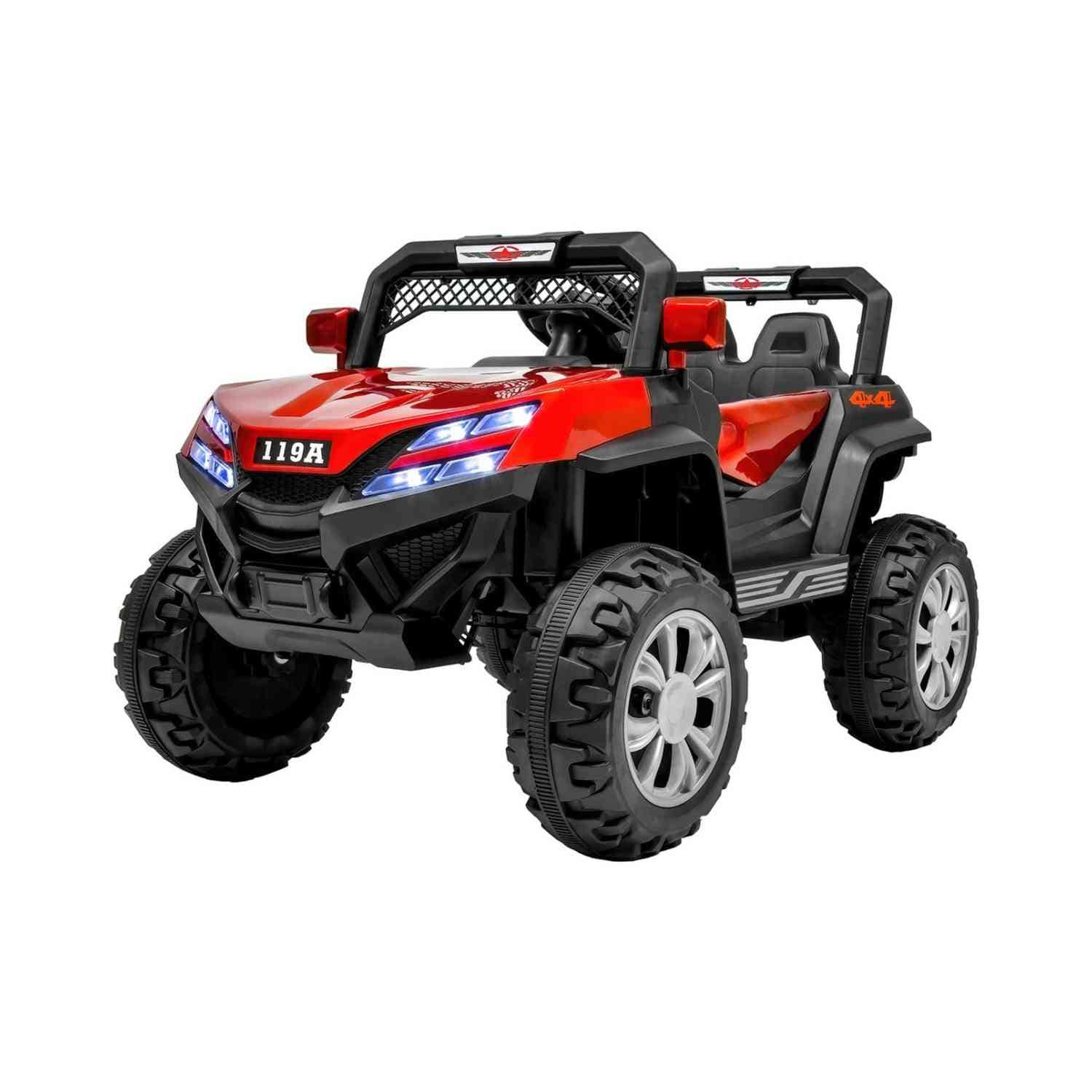 Carro Montable Buggy Electrico Luces Musica Usb Control Rojo $3,899