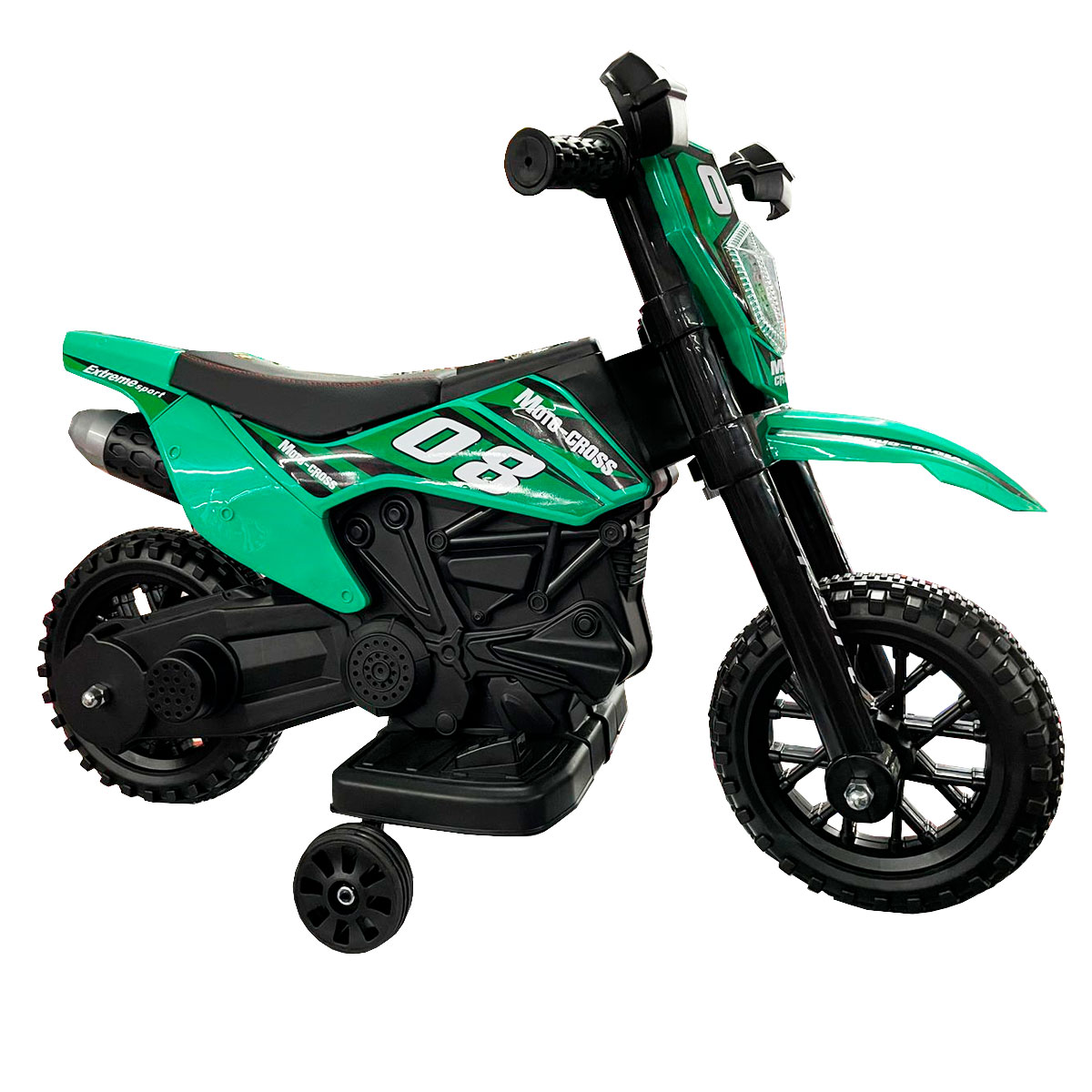 Foto 3 pulgar | Montable Eléctrico Mini Moto Cross Verde