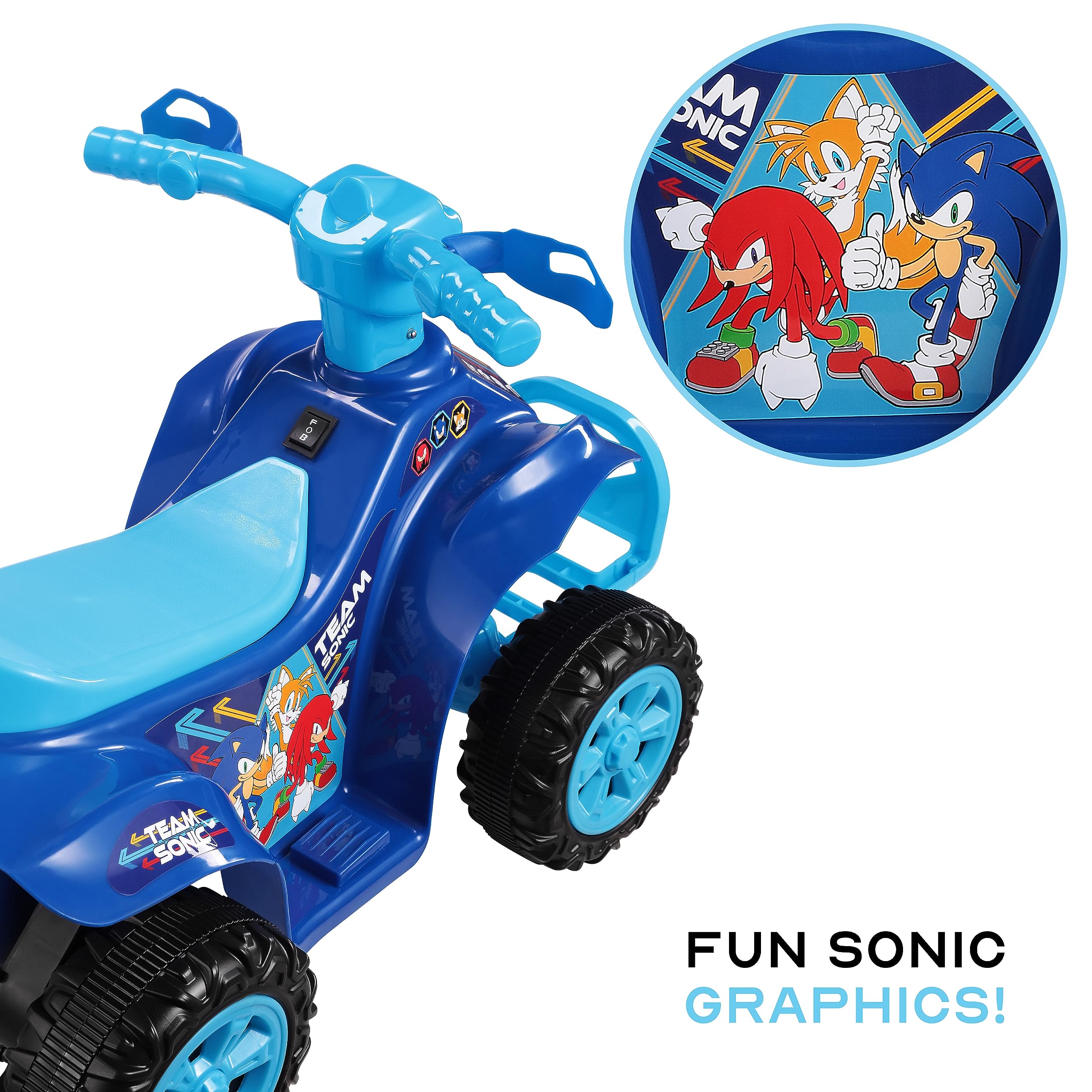 Foto 5 pulgar | Montable Eléctrico Voyager Sonic The Hedgehog Cuatriciclo 6 V para Niños de 2 a 3 Años - Venta Internacional