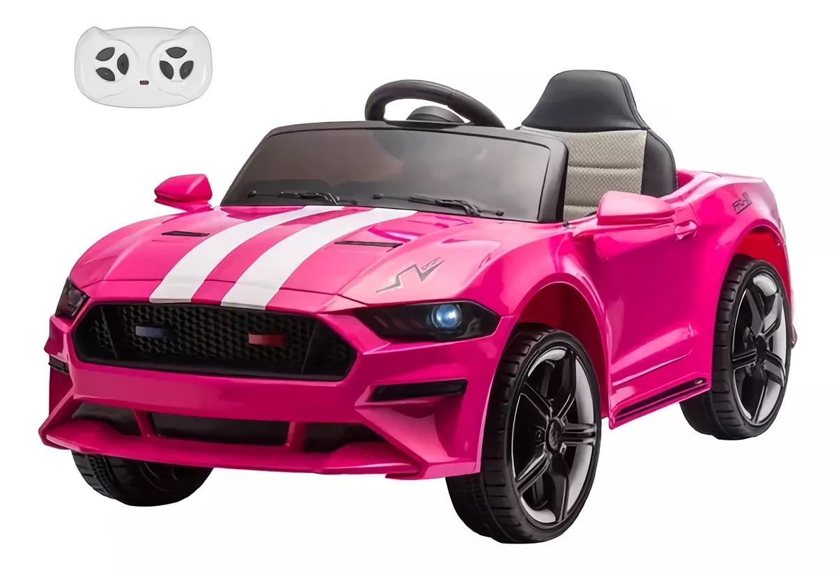 Foto 2 pulgar | Carro Eléctrico Montable AEIOU Rosa Mustang con Control Pintura Automotriz para Niños