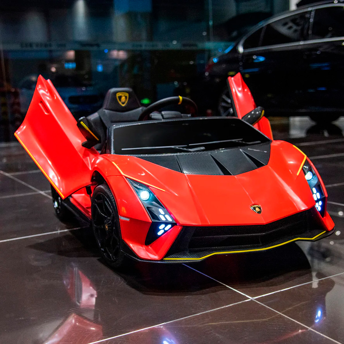 Foto 5 pulgar | Montable Eléctrico Lamborghini Veneno Rojo