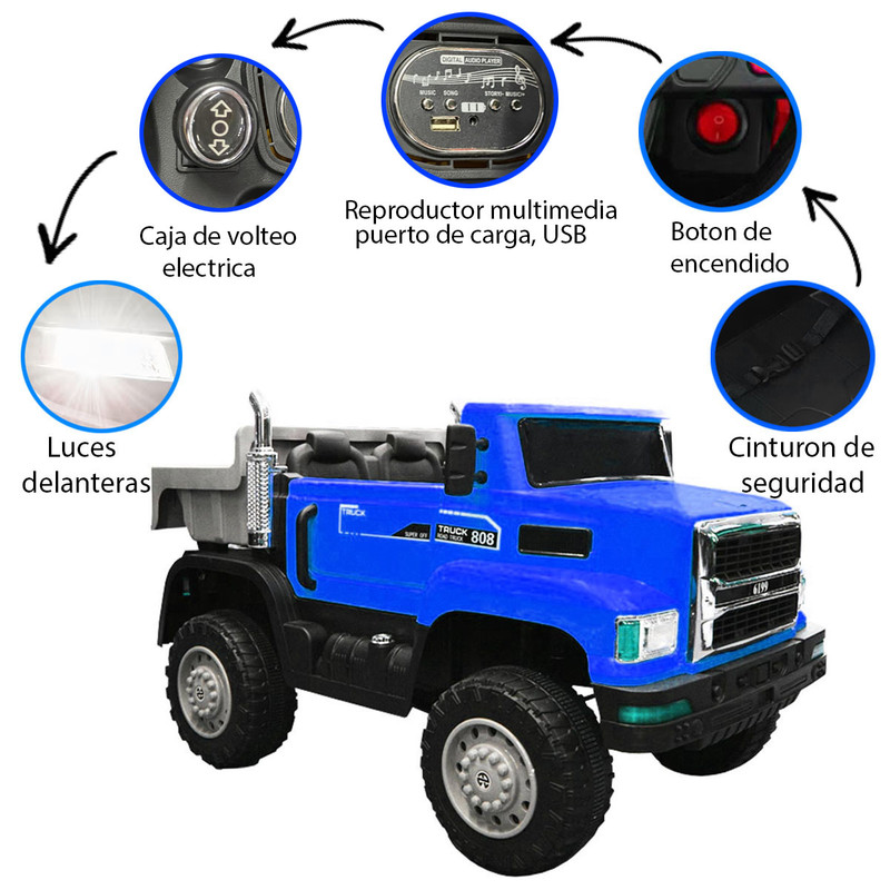 Foto 5 | Montable Electrico Lee Monde Truck Azul 12v