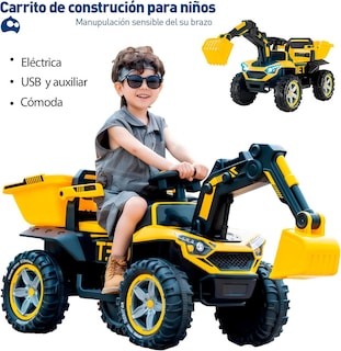 Foto 2 | Montable Electrico Excavadora con Luz y Sonido Le Monde