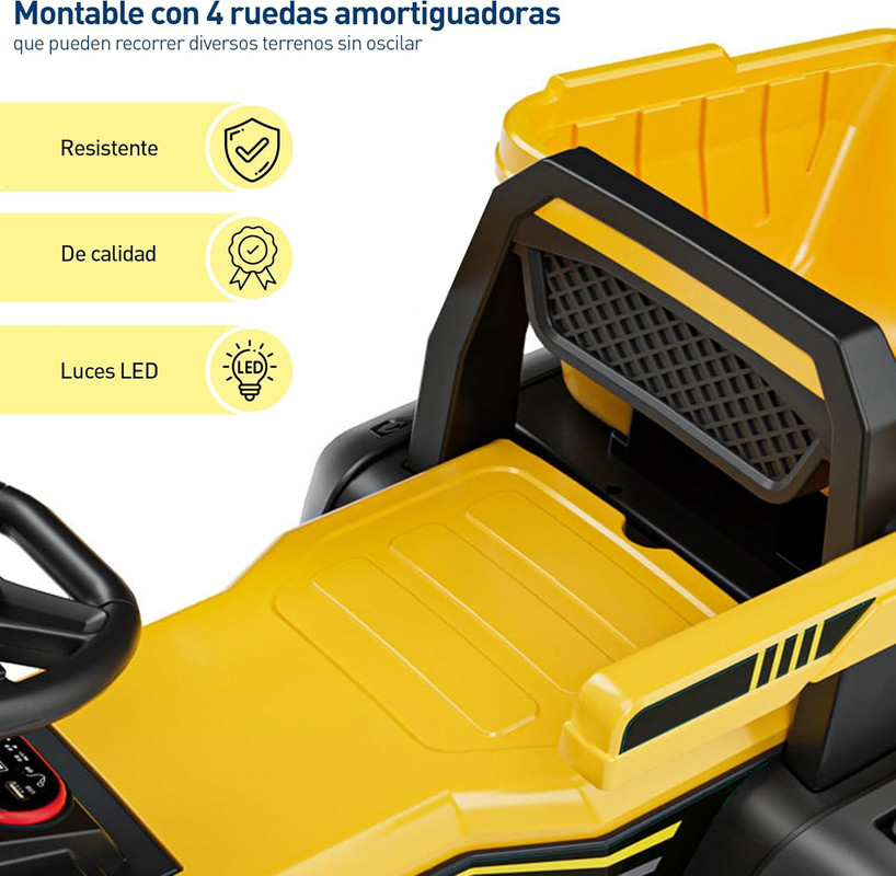 Foto 3 | Montable Electrico Excavadora con Luz y Sonido Le Monde