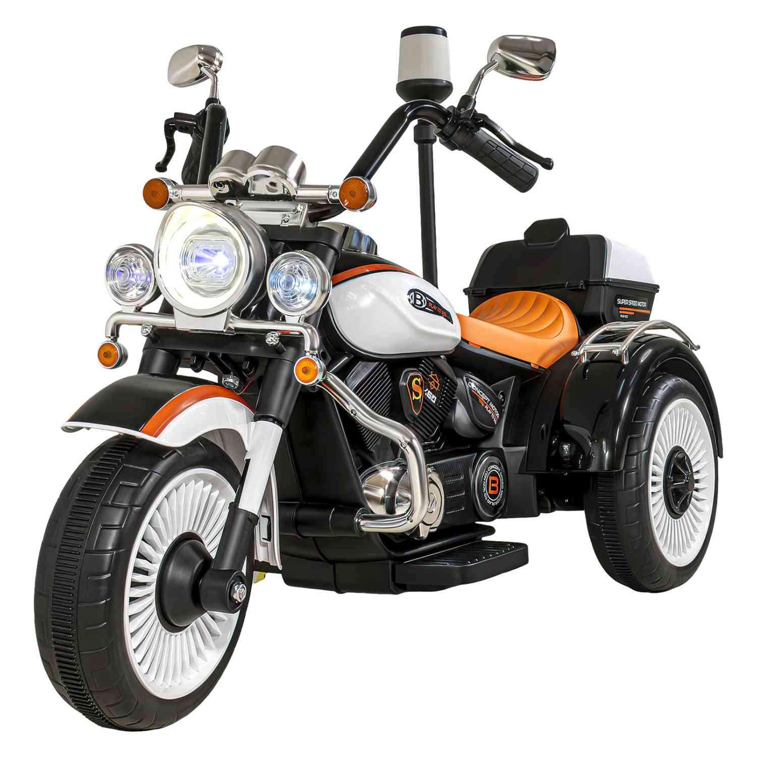 Motocicleta Montable Chopper Niños Policia Bluetooth Usb